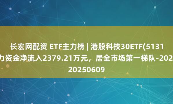 长宏网配资 ETF主力榜 | 港股科技30ETF(513160)主力资金净流入2379.21万元，居全市场第一梯队-20250609