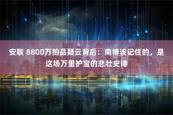 安联 8800万拍品疑云背后：南博该记住的，是这场万里护宝的悲壮史诗
